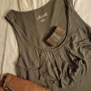 Olive Green Sleeveless top
